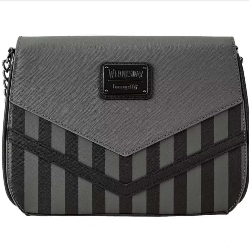 Loungefly Wednesday Addams Exclusive Nevermore Crossbody Bag - Picture 4 of 12